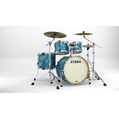 Tama Starclassic Walnut/Birch 4pc Drum Set Turquoise Pearl image 1
