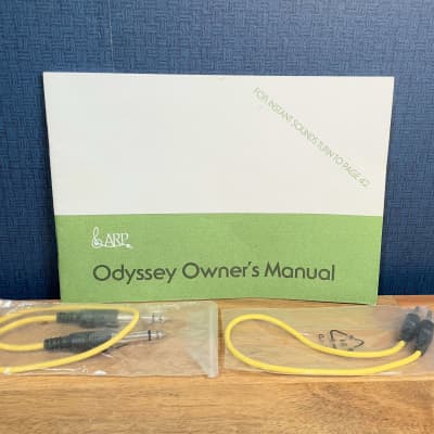 Korg ARP Odyssey English Manual w/ Patch cables