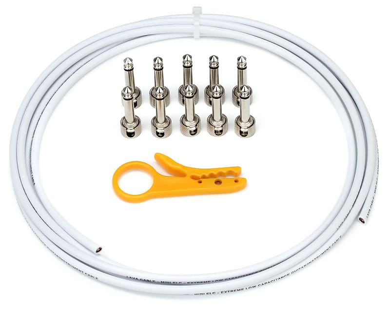 Lava Cable Mini ELC Pedalboard Cable Kit 10 foot White Reverb