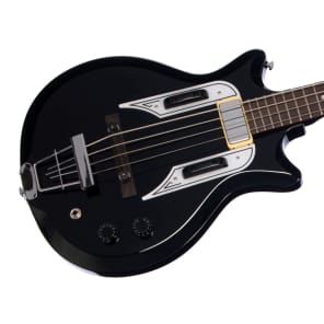 Airline Guitars Pocket Bass - Black - Vintage Reissue electric bass guitar - NEW! image 2