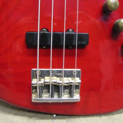Moon Jazz Bass 1980s Trans Red over Ash image 4