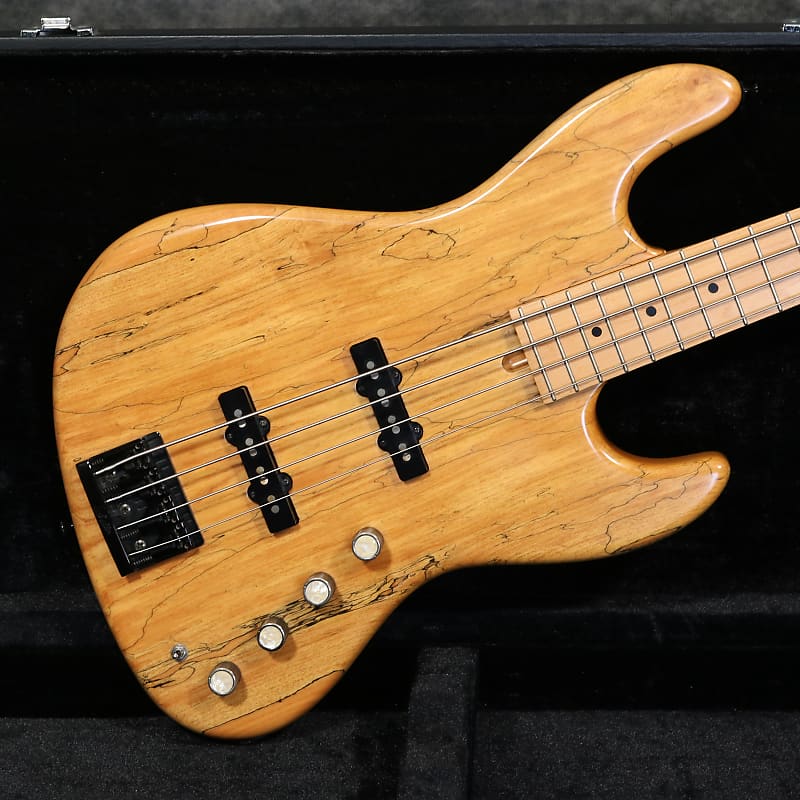 2005 Crews Maniac Sound Uncle Jazz Bass - Natural / Spalted Maple