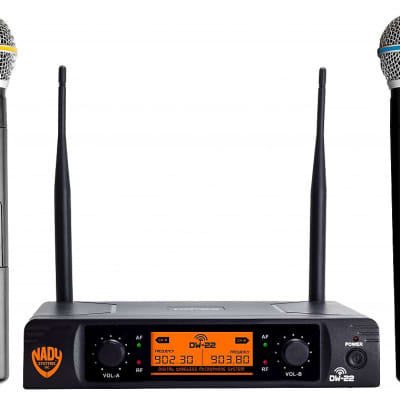 Nady DW-22 Dual Digital Wireless Handheld Microphone System Dual XLR and Mixed image 1