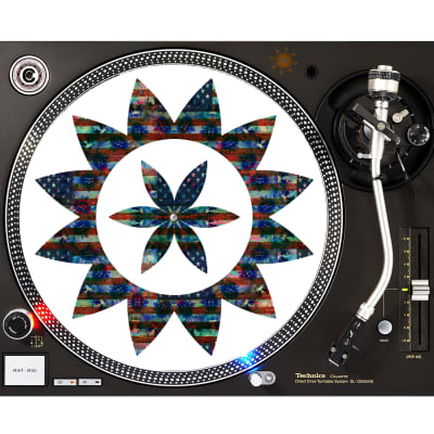 Made in America - DJ Turntable Slipmat 12 inch LP Vinyl Record Player Glow Series (glows under black light) image 2