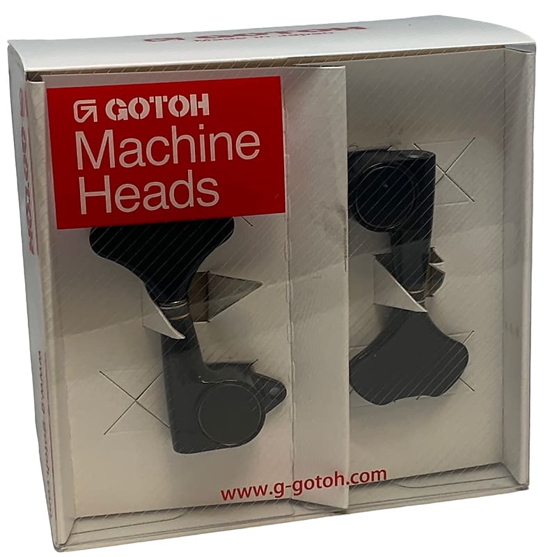 Gotoh GB707 Bass Tuning Machines Black Chrome 4 In Line Reverb