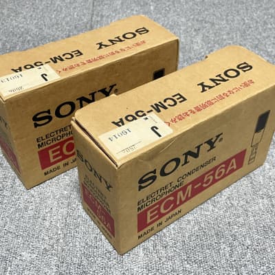 Sony ECM-56A Pair Vintage Microphone w/case, box image 13
