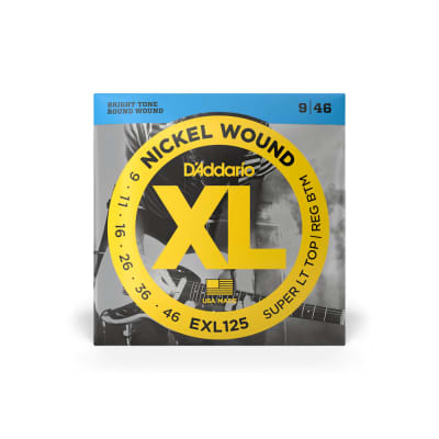 D'Addario EXL125 Nickel Wound Guitar Strings Super Light Top/Reg Bottom 09-46 image 2