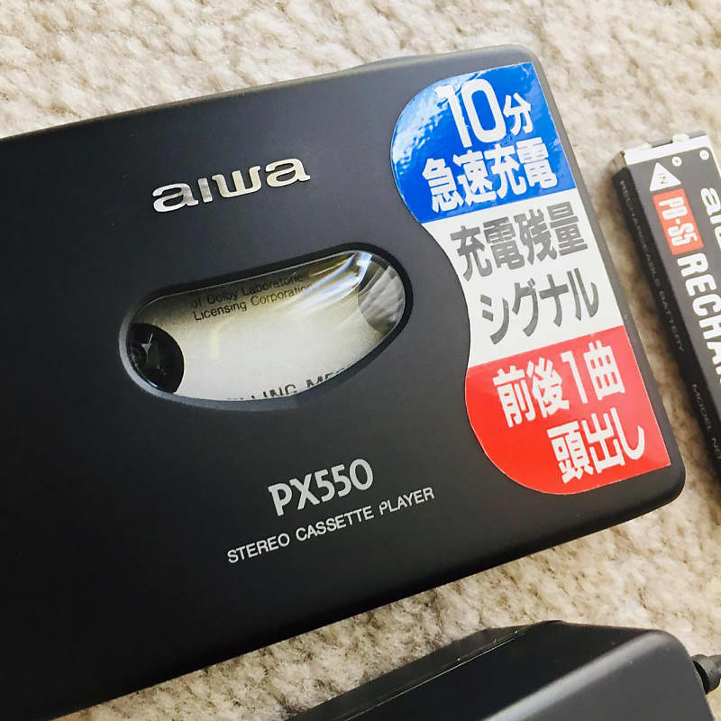 AIWA PX550 Walkman Cassette Player, Cool Black ! Top Shape !! Works Grest  !!!