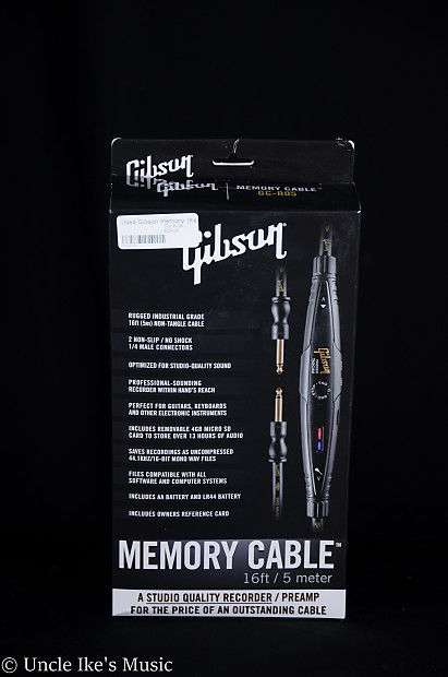 Gibson 16' Memory Cable Compact Recorder/Instrument Cable image 1