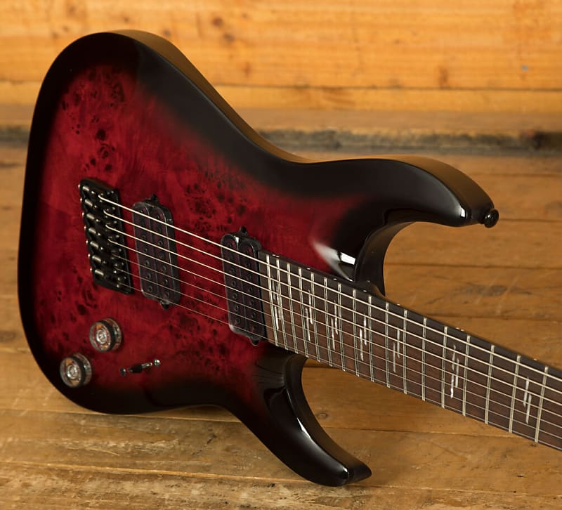 Schecter Omen Elite-7 MS | 7-String - Black Cherry Burst | Reverb UK