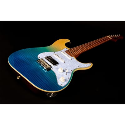 JET Guitars 450 Series JS-450 Transparent Blue Electric Guitar image 5