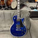 Gibson Les Paul Custom Figured Flame Top 2023 - Translucent Blue - BEAUTIFUL High Flame Top!! RARE!