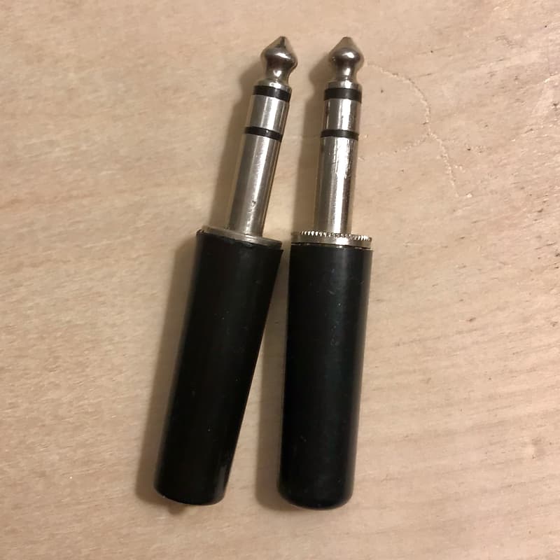 Vintage 1960's Stereo 1/4" jack male plug headphones Reverb UK