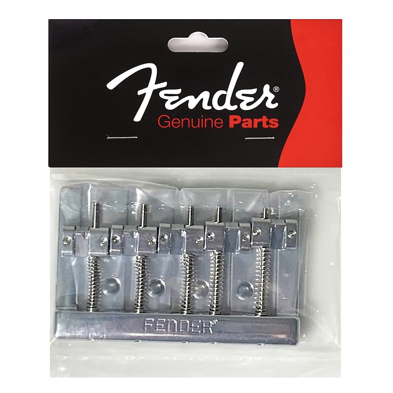 Fender HiMass 5-String Bass Wide Bridge Assembly with Zinc Saddles, Chrome