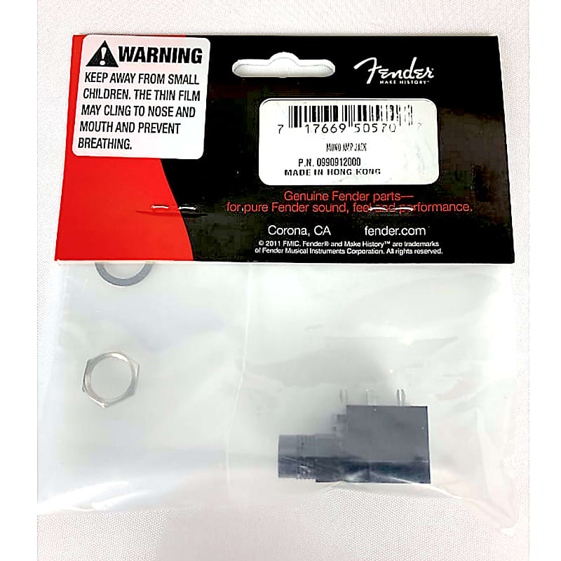 Fender 099-0912-000 1/4" Mono Amp Jack image 1