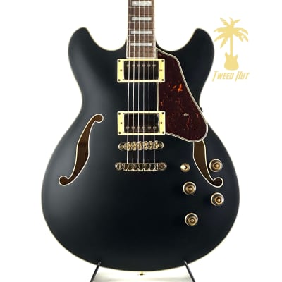 Ibanez Artcore AS73G Semi-hollowbody Electric Guitar - Black Flat image 1
