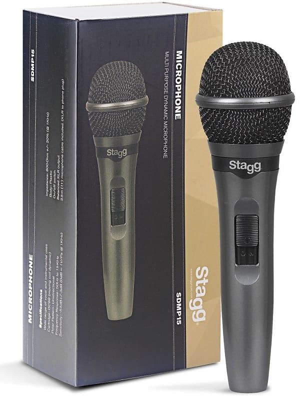 Stagg SDMP15 - Dynamic Cardiod Microphone For Live Performance, On/Off Switch image 1