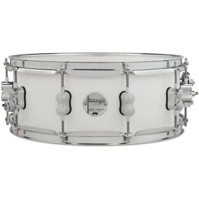 Pacific Drums & Percussion Concept Maple 5.5x14 Snare Drum - Pearlescent White image 1
