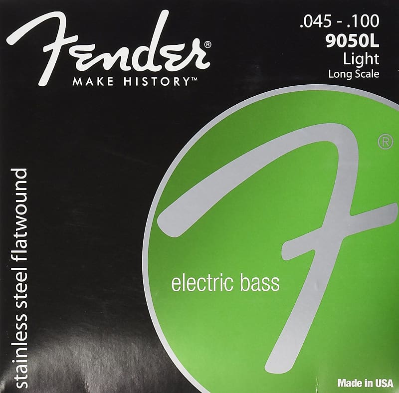 Fender 9050L Stainless Steel Flatwound Electric Bass Strings - LIGHT, 45-100 image 1