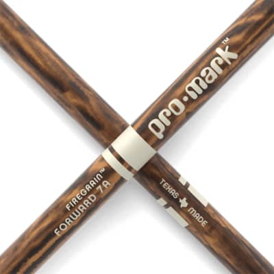 Promark Classic Forward 7A FireGrain Oval Wood Tip Drumstick image 10
