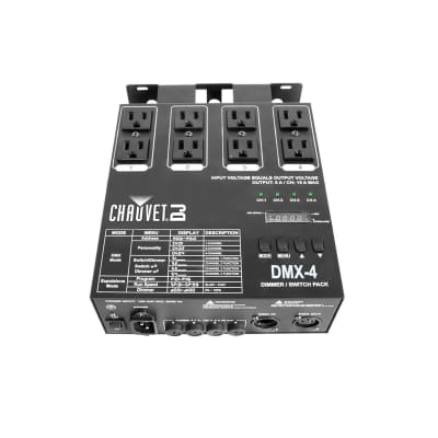 CHAUVET DJ DMX-4 Dimmer/Relay Pack for LED Fixtures, 1/2/4 DMX Channels, 3-pin DMX Connectors, image 2