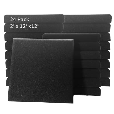 2 Pack Egg Crate Foam, Acoustic Foam 48X 24X 2, Black Sound Proof Foam  Panels, Fireproof And Odorless Noise Cancelling Foam, Sound Foam, Soundproof  Foam, Sound Proof Panels For Walls