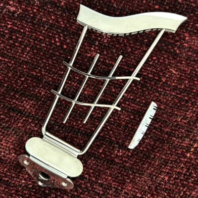 Harmony Hofner 12-String Nickel Tailpiece and Baldwin 12-String Metal Nut - 1960's for sale