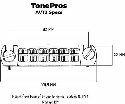 Bridge Wrap-around TonePros AVT2G-C (Gibson), chrome image 1