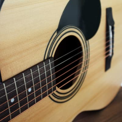 Cort AF510 Folk Acoustic Guitar With Gig Bag - Open Pore image 4