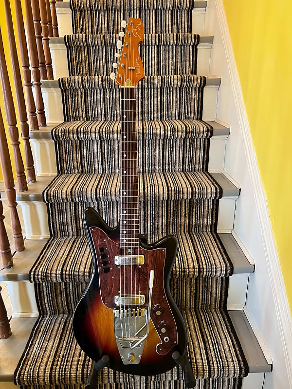 Goya Panther S2 Solid Body Electric Made by Galanti in Italy OHSC 1967 - Sunburst image 1