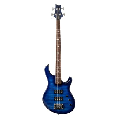 PRS SE Kingfisher Bass Guitar, Maple Veneer, Faded Blue Wrap Around Burst, Gigbag for sale