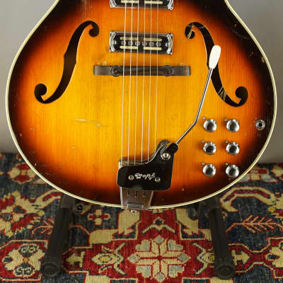 Hopf Galaxie 1960s - Sunburst Semi-Hollow Body Guitar image 6