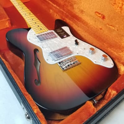 Fender American Vintage II 1972 Telecaster Thinline, Semi-Hollow Ash Body,Maple Fingerboard, 3-Color Sunburst, HSC 2023 image 2