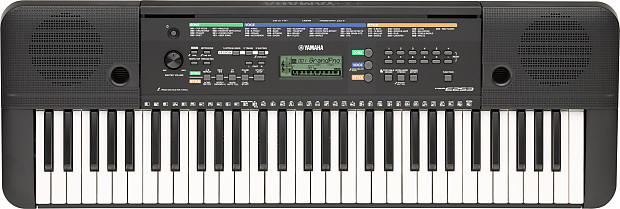 Yamaha PSRE253 61-Key Portable Keyboard and Survival Kit SKB2 (Power Supply, Headphone, Sustain Pedal ETC) image 1