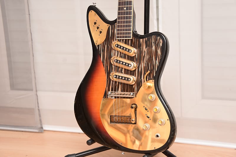 Framus golden Strato de Luxe 5/168-54gl – 1967 German Vintage electric guitar / Gitarre image 1