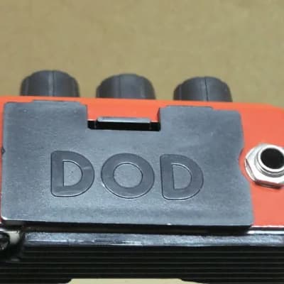 used vintage (1980s) DOD 555-A Distortion (Analog) Performer Series (red casing), + two 9v batteries, strings, extrra foam, and two extra battery CLIPS (NO Box / NO paperwork) image 5