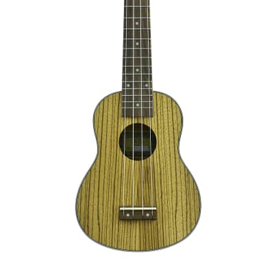 J&D Guitars Soprano Ukulele - Zebra Wood Top & Body by CNZ Audio image 8