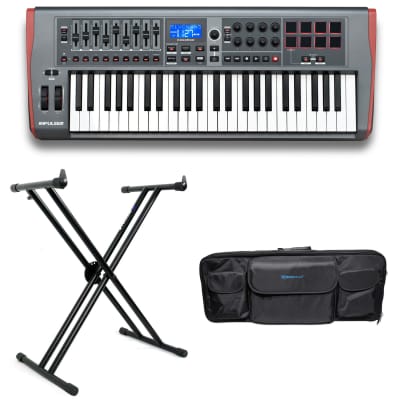 Novation IMPULSE 49-Key USB MIDI Keyboard Controller+Stand+Carry Bag