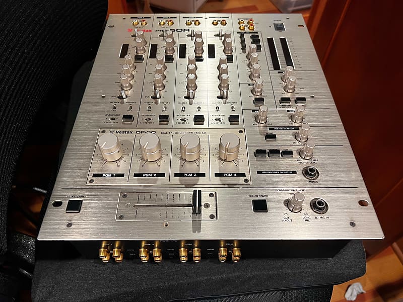 Rare Vestax PMC-50A Gold DJ mixer *with rotary unit*