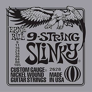 Ernie Ball 2628 9-String Slinky Nickel Wound Electric Guitar Strings (5-10.5)