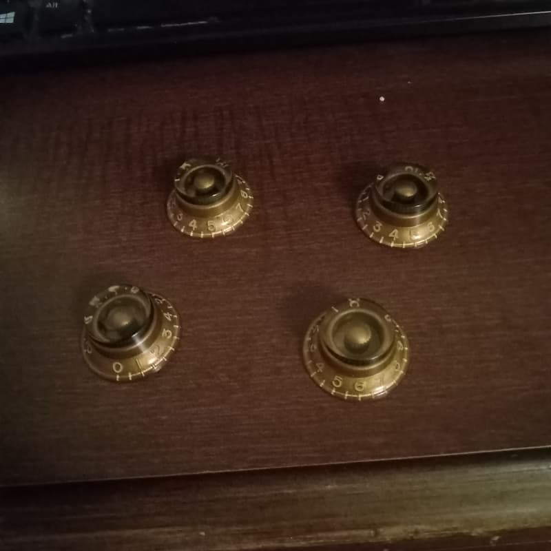 Creamtone "Absolute Vintage" Amber Bell Knobs. 1950s spec. Reverb