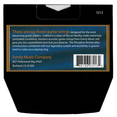 3 Sets Everly 7213 Acoustic Sessions Phosphor Bronze Medium 13-56 Strings image 3