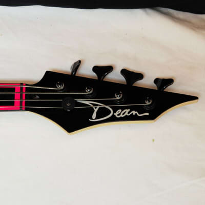 DEAN Custom Zone 4-string BASS guitar - NEW - Florescent Pink image 3