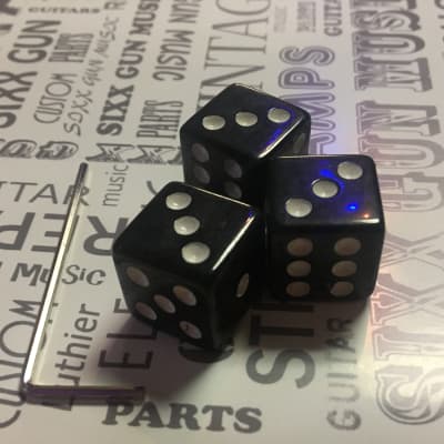 SGM Dice Knobs for Solid Shaft Black & White image 1