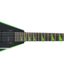 JACKSON - X Series Rhoads RRX24  Laurel Fingerboard  Black with Neon Green Bevels