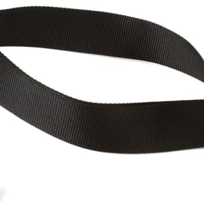 Levy's M8 2" Woven Poly Guitar Strap w/Leather Ends - Black Extra Long image 4