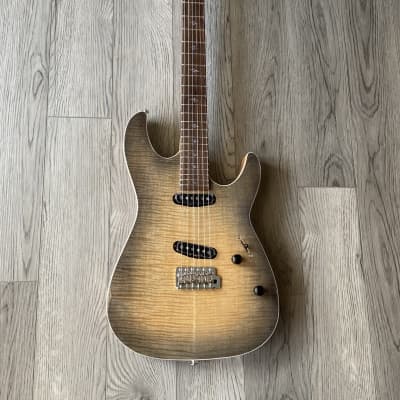 Sawtooth Natural Series Mahogany 24-Fret Electric Guitar w/flame maple top for sale
