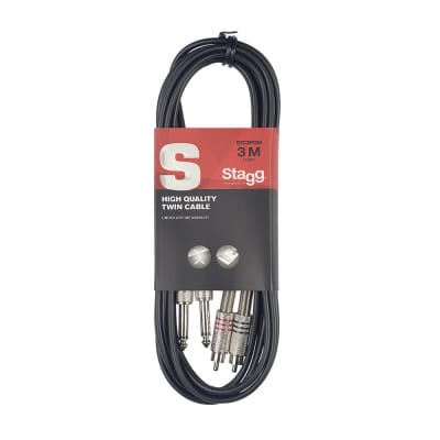 Stagg S Series 2x RCA / 2x Jack Cable 3m for sale