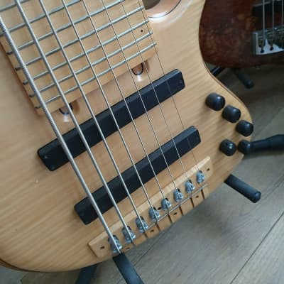 Noguera Bruno Ramos Custom 8 String Bass. Flame Maple Top, Red Alder Body, Excellent Condition. image 4