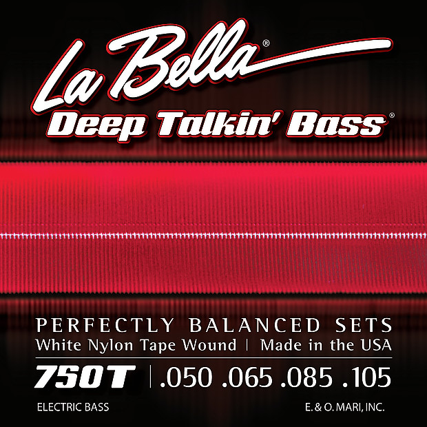 La Bella 750T Deep Talkin Bass White Nylon Tapewound Bass Strings - Light (50-105) image 1